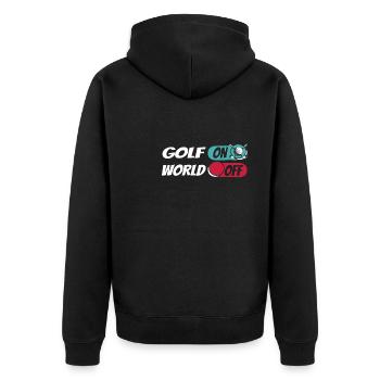 Golf Golfeur Golf Golf On World Off - Veste à capuche bio Premium Unisexe - noir - Dos - Nico (187cm)