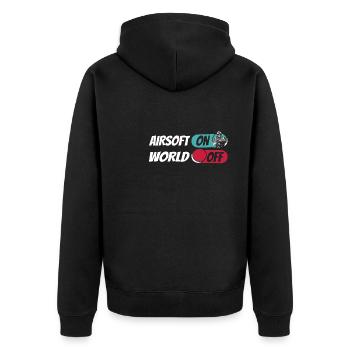 Airsoft Airsoft sur World Off - Veste à capuche bio Premium Unisexe - noir - Dos - Nico (187cm)