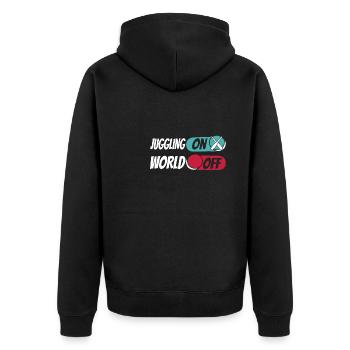 Jonglieren Jongleur Jongler sur World Off - Veste à capuche bio Premium Unisexe - noir - Dos - Nico (187cm)