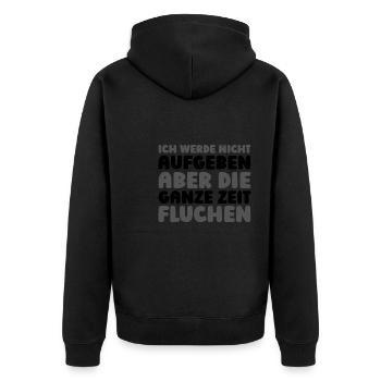 Black humor - Unisex Premium Organic Zip Hoodie - black - Back - Nico (187cm)