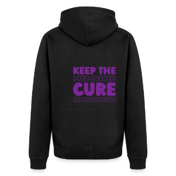 Alzheimer Soutien à la maladie d’Alzheimer - Veste à capuche bio Premium Unisexe - noir - Dos - Nico (187cm)