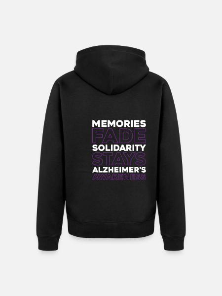 Alzheimer's Alzheimer's Support - Unisex Premium Organic Zip Hoodie - black