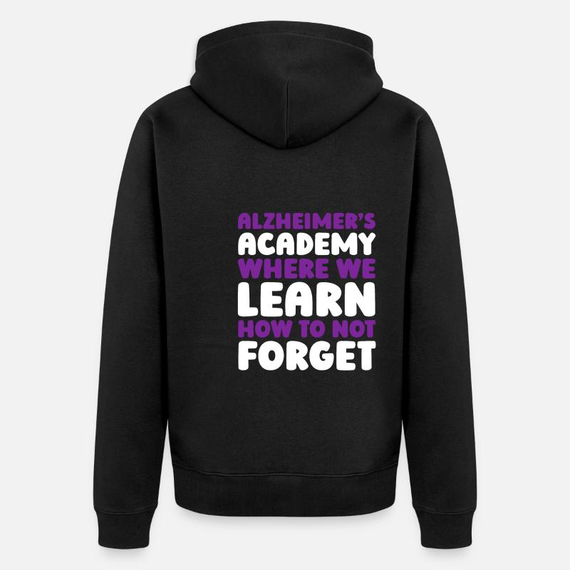 Alzheimer - Unisex Premium Bio Zip Hoodie - Schwarz