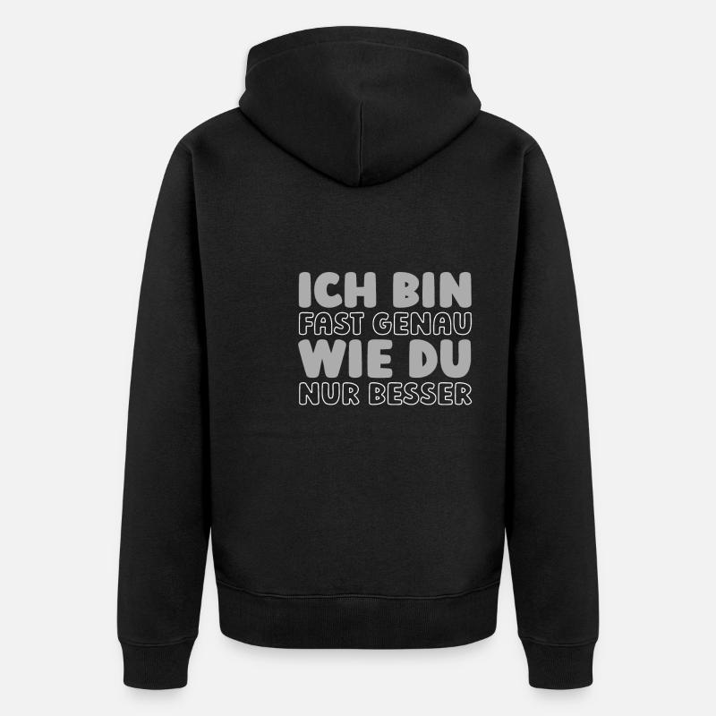 Humour noir - Veste à capuche bio Premium Unisexe - noir