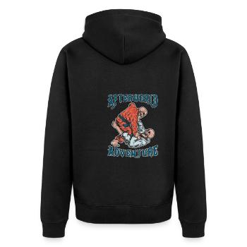 Judoka Afterworld Adventure - Unisex Premium Organic Zip Hoodie - black - Back - Nico (187cm)