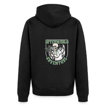 Entomology Entomologist Insect Skeleton - Unisex Premium Organic Zip Hoodie - black - Back - Nico (187cm)