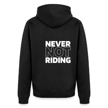 Mx Motocross Dirt Bike - Unisex Premium Bio Zip Hoodie - Schwarz - Hinten - Nico (187cm)