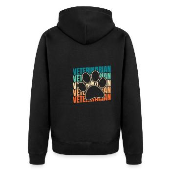 Vétérinaire Vétérinaire - Veste à capuche bio Premium Unisexe - noir - Dos - Nico (187cm)
