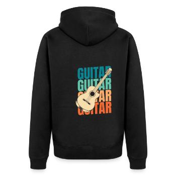 Guitare acoustique - Veste à capuche bio Premium Unisexe - noir - Dos - Nico (187cm)