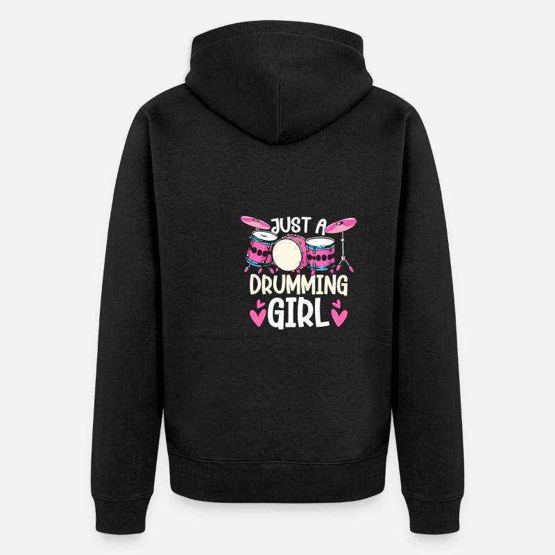 Drums Drummers Drummers - Unisex Premium Organic Zip Hoodie - black