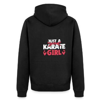 Karaté juste une fille de karaté - Veste à capuche bio Premium Unisexe - noir - Dos - Nico (187cm)