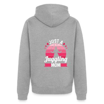 Juggling Juggler Mom Just A Juggling Mom - Unisex Premium Organic Zip Hoodie - heather grey - Back - Nico (187cm)