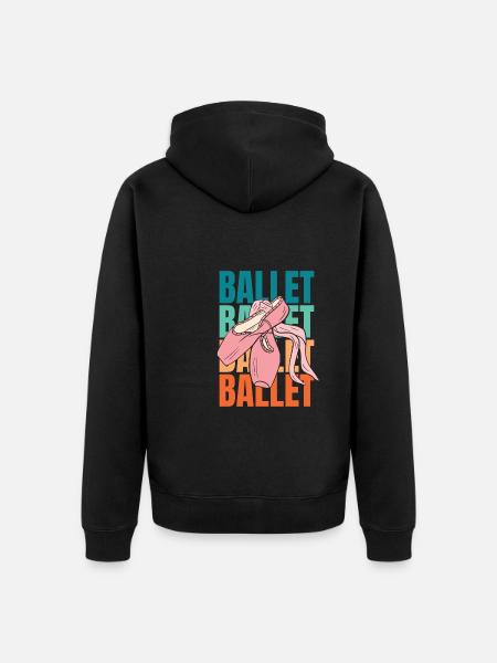Ballet Balerina - Veste à capuche bio Premium Unisexe - noir