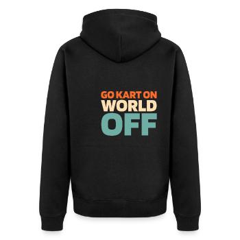 Go Kart Karting Kart Driver - Unisex Premium Organic Zip Hoodie - black - Back - Nico (187cm)