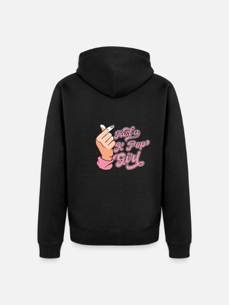 K Pop Kpop Koreansk Pop Bare en Kpop-pige - Premium økologisk unisex-hættejakke - sort