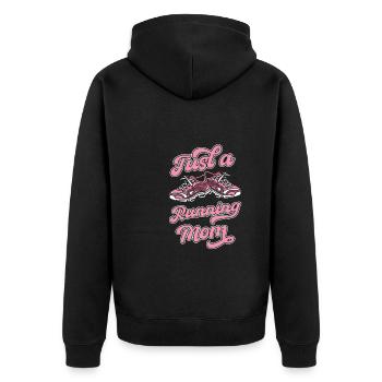 Läufer Jogger Runner Laufen Just A Running Mom - Veste à capuche bio Premium Unisexe - noir - Dos - Nico (187cm)
