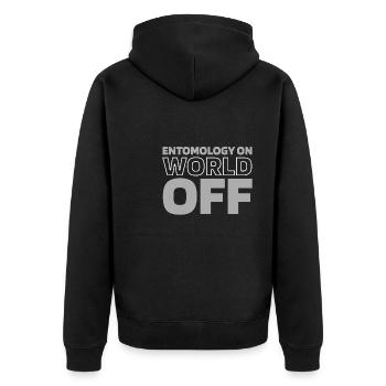Entomology Entomologist Insect - Unisex Premium Organic Zip Hoodie - black - Back - Nico (187cm)