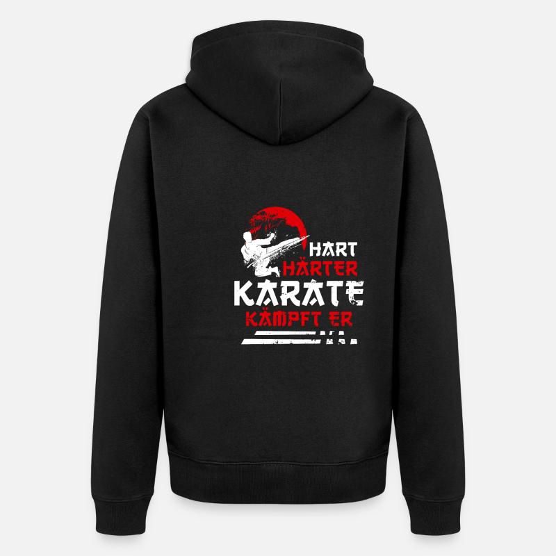 Karaté - Veste à capuche bio Premium Unisexe - noir