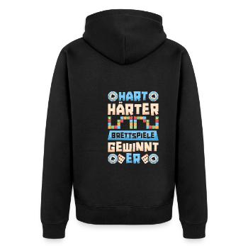 Jeu de société Jeu de société - Veste à capuche bio Premium Unisexe - noir - Dos - Nico (187cm)