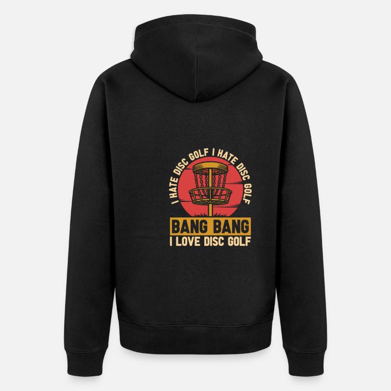 Frisbee Golf Disc Golf - Unisex Premium Organic Zip Hoodie - black