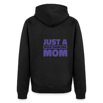 Pole dance Juste une maman de pole dance - Veste à capuche bio Premium Unisexe - noir - Dos - Nico (187cm)