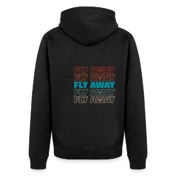 Paramotor paragliding - Unisex Premium Organic Zip Hoodie - black - Back - Nico (187cm)