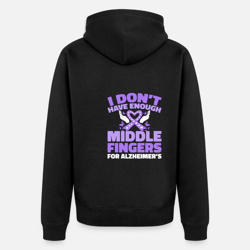 Alzheimer - Unisex Premium Bio Zip Hoodie - Schwarz