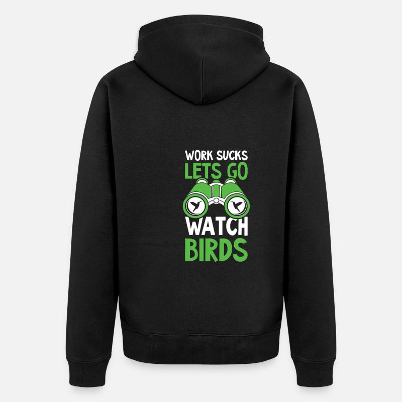 Vogelbeobachter - Unisex Premium Bio Zip Hoodie - Schwarz