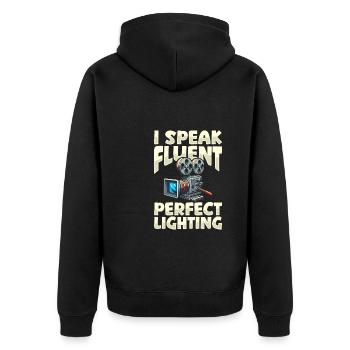 Cameraman - Unisex Premium Organic Zip Hoodie - black - Back - Nico (187cm)