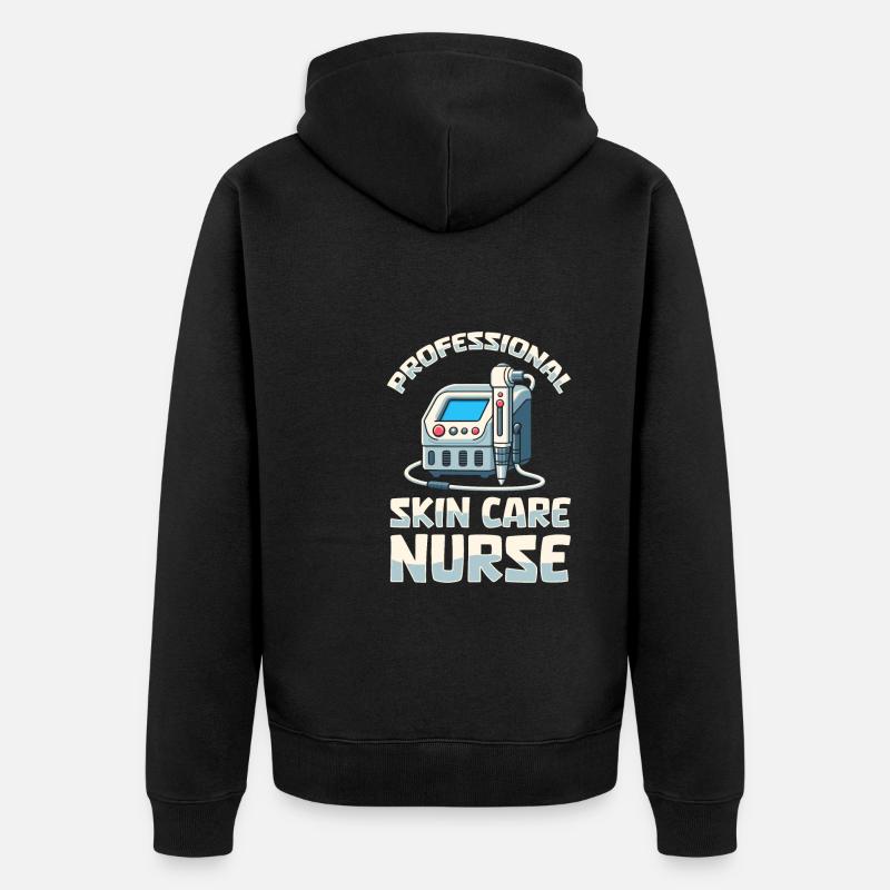 Infirmière en dermatologie - Veste à capuche bio Premium Unisexe - noir