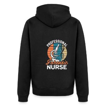 Infirmière médico-légale - Veste à capuche bio Premium Unisexe - noir - Dos - Nico (187cm)