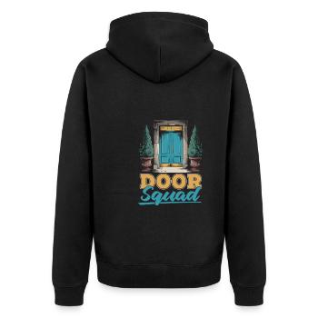Escouade de videurs - Veste à capuche bio Premium Unisexe - noir - Dos - Nico (187cm)