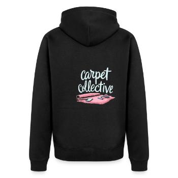 Carpet Installer Team - Unisex Premium Organic Zip Hoodie - black - Back - Nico (187cm)