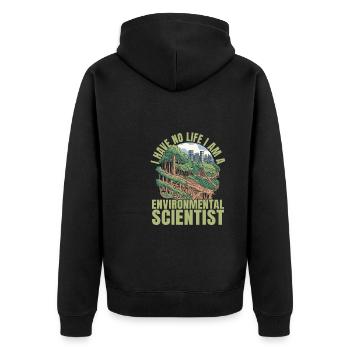 Scientifique de l’environnement - Veste à capuche bio Premium Unisexe - noir - Dos - Nico (187cm)