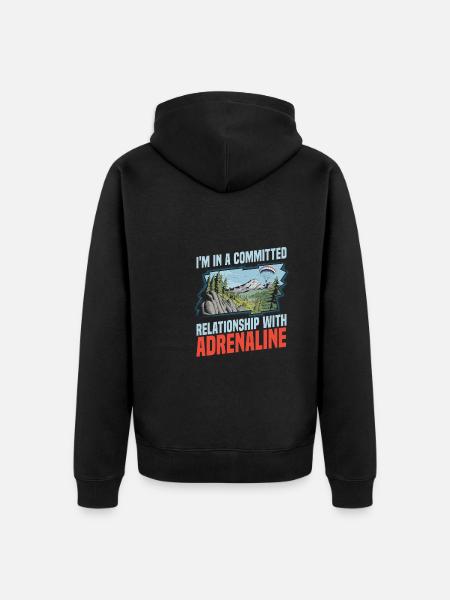 Base Jumping - Unisex Premium Organic Zip Hoodie - black