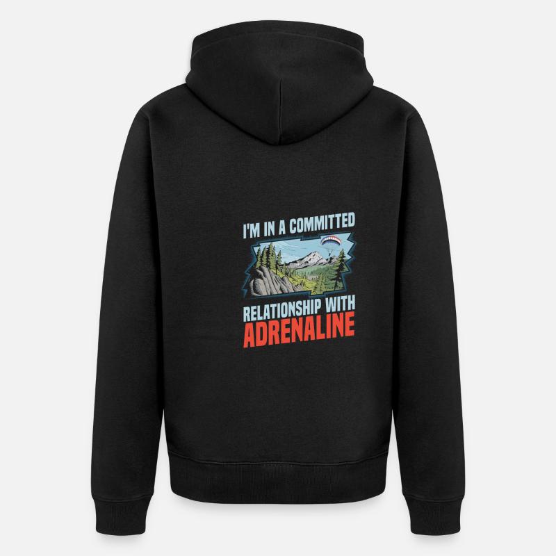 Basejumping - Unisex Premium Bio Zip Hoodie - Schwarz