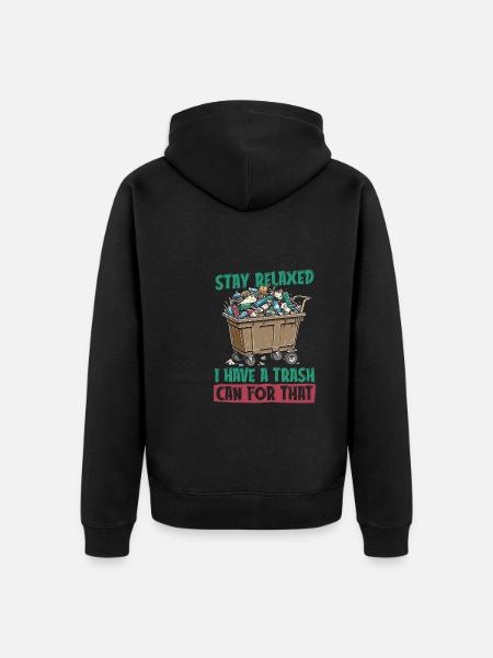 Garbage collector garbage man - Unisex Premium Organic Zip Hoodie - black