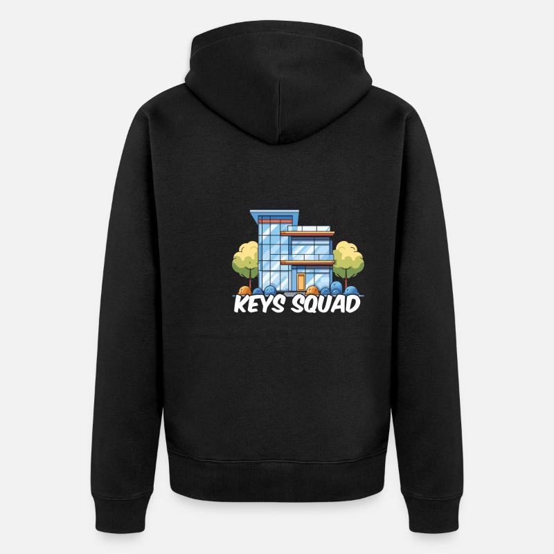 Escouade d’agents immobiliers - Veste à capuche bio Premium Unisexe - noir