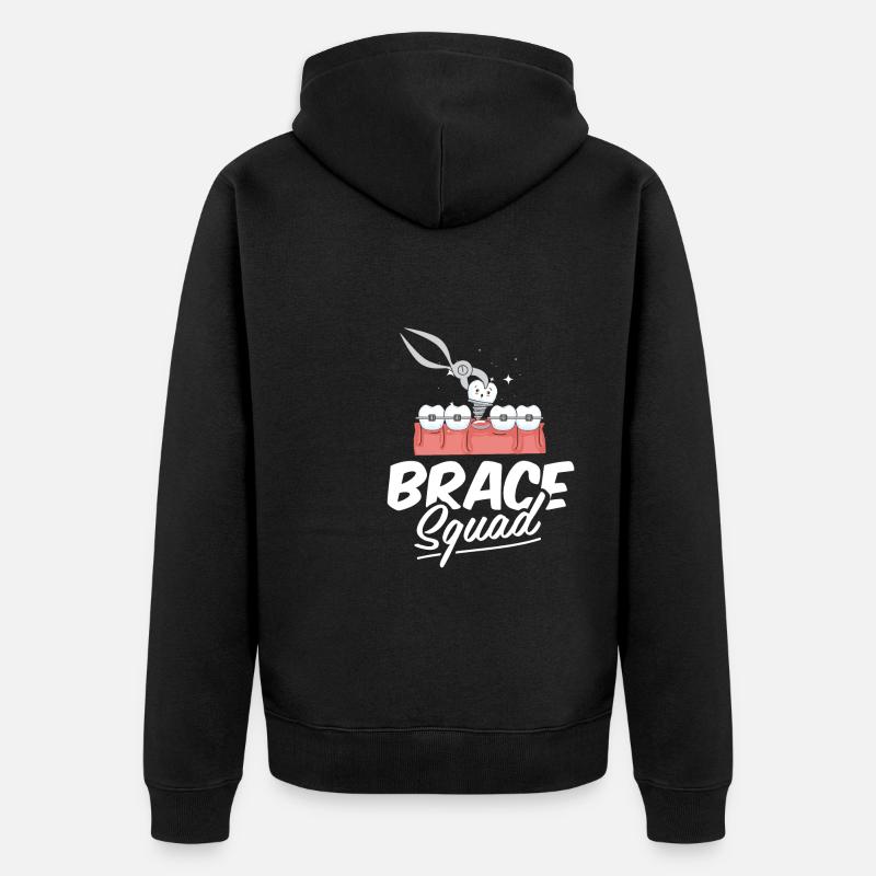 Cadre orthodontiste - Veste à capuche bio Premium Unisexe - noir