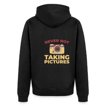 Photographer Photography Camera - Unisex Premium Organic Zip Hoodie - black - Back - Nico (187cm)