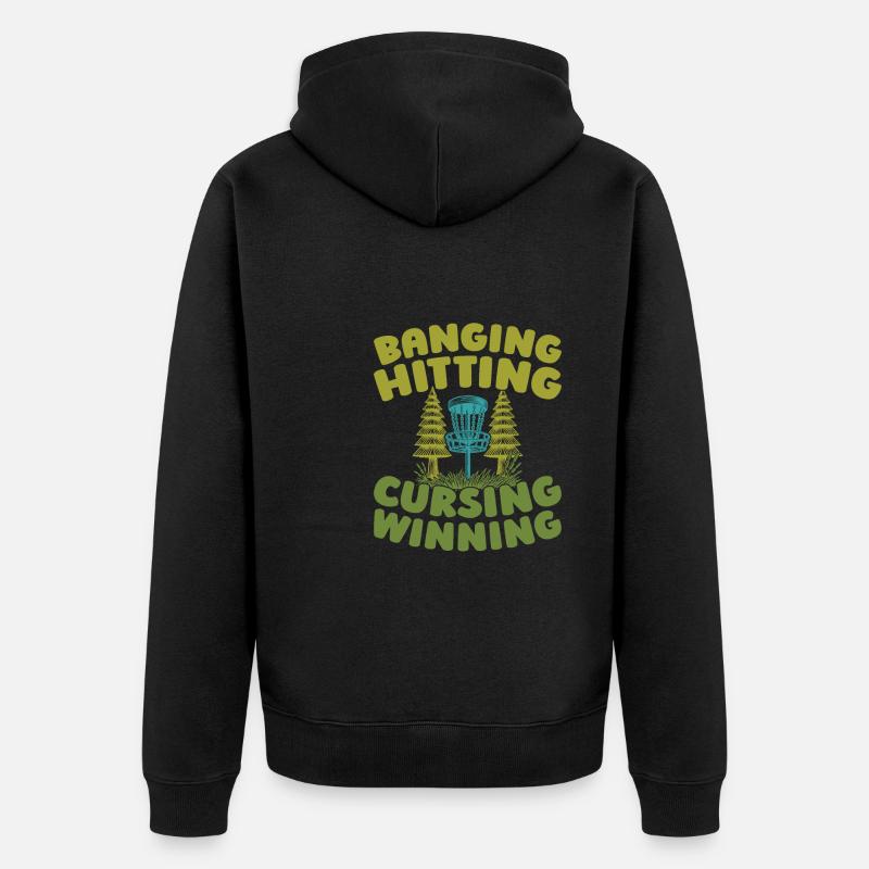 Frisbee Golf Disc Golf - Unisex Premium Bio Zip Hoodie - Schwarz