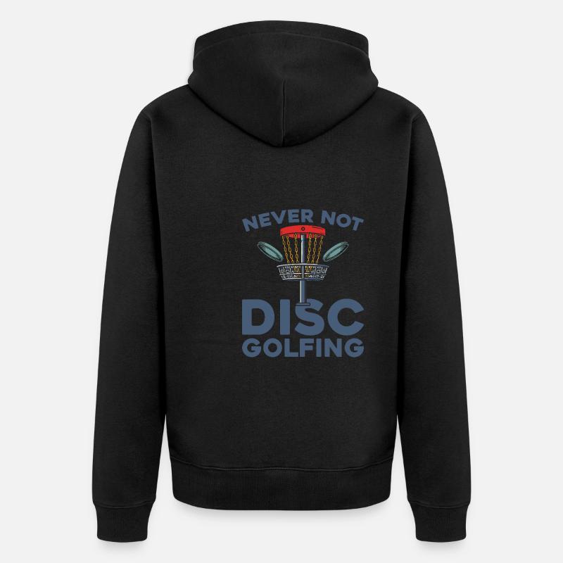 Frisbee Golf Disc Golf - Unisex Premium Bio Zip Hoodie - Schwarz