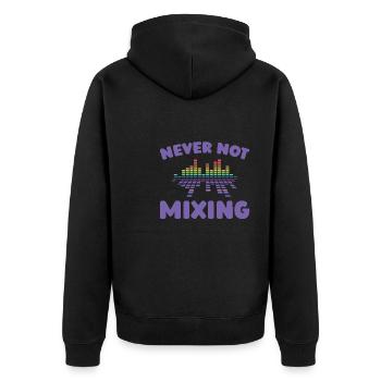 Tontechniker Toningenieur - Unisex Premium Bio Zip Hoodie - Schwarz - Hinten - Nico (187cm)