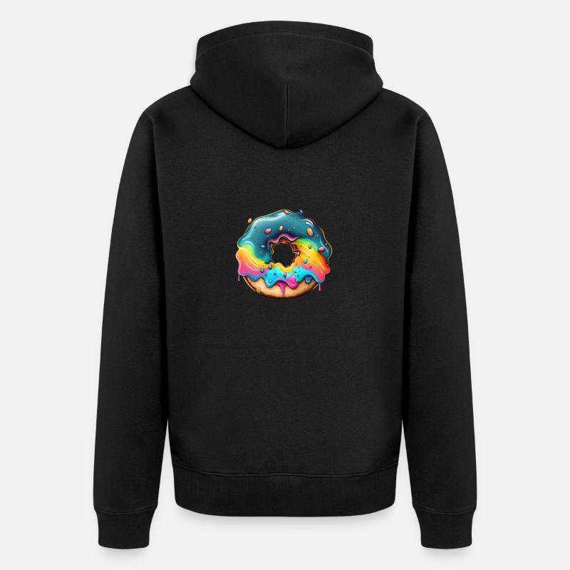 DONUT - CREME - Unisex Premium Bio Zip Hoodie - Schwarz