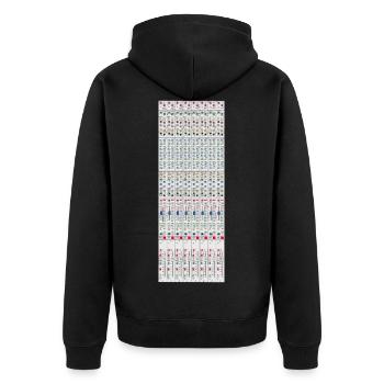 Mixing Console Mischpult Channel Strip Poduzent - Unisex Premium Bio Zip Hoodie - Schwarz - Hinten - Nico (187cm)