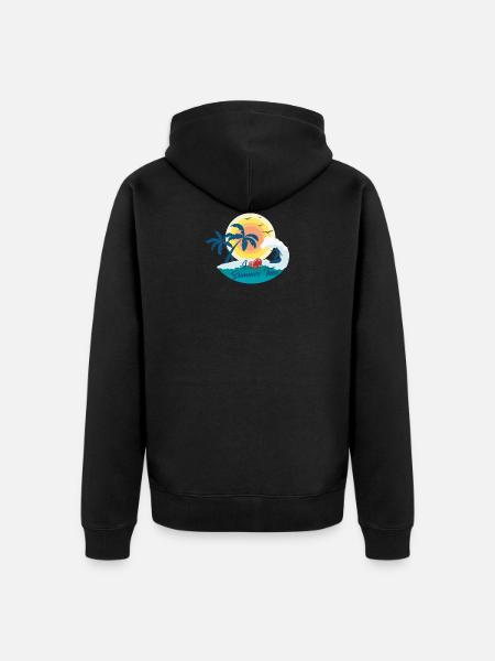 Sommerzeit - Unisex Premium Bio Zip Hoodie - Schwarz