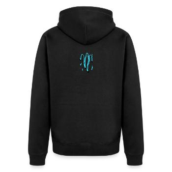 Dripping Blue Design moderne - Veste à capuche bio Premium Unisexe - noir - Dos - Nico (187cm)