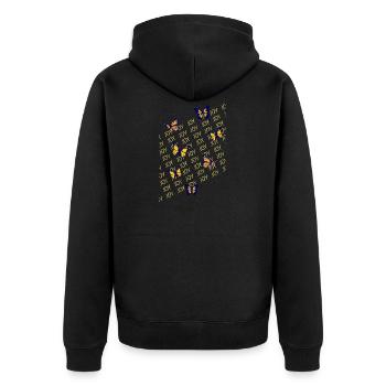 Papillons, joie, légèreté - Veste à capuche bio Premium Unisexe - noir - Dos - Nico (187cm)