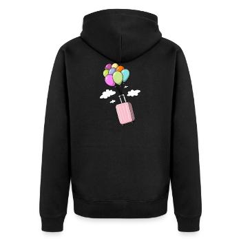 Vacances / Voyage - Veste à capuche bio Premium Unisexe - noir - Dos - Nico (187cm)