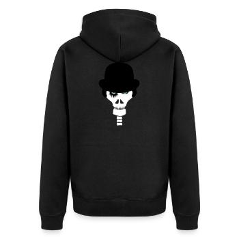 Head of droogie!!! - Unisex Premium Organic Zip Hoodie - black - Back - Nico (187cm)